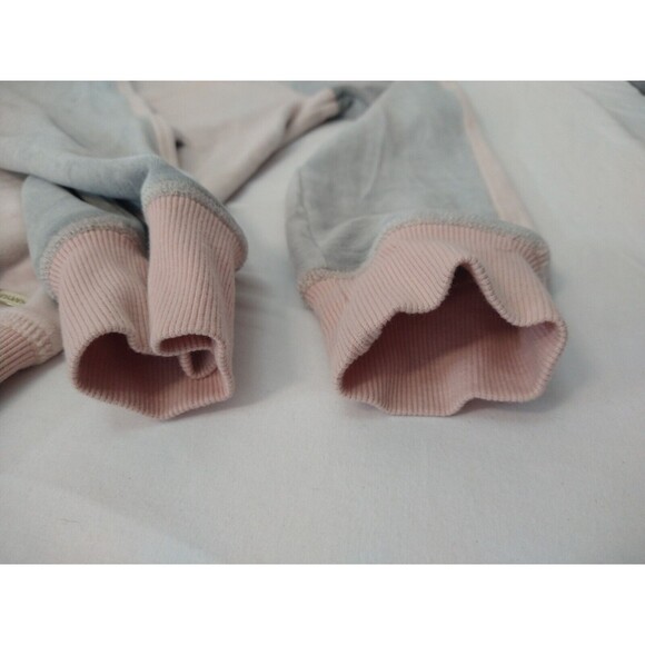 Calvin Klein Full-Zip Velour Hooded Track Jacket *Flaw Pink/Gray Size M Soft! - Picture 10 of 15